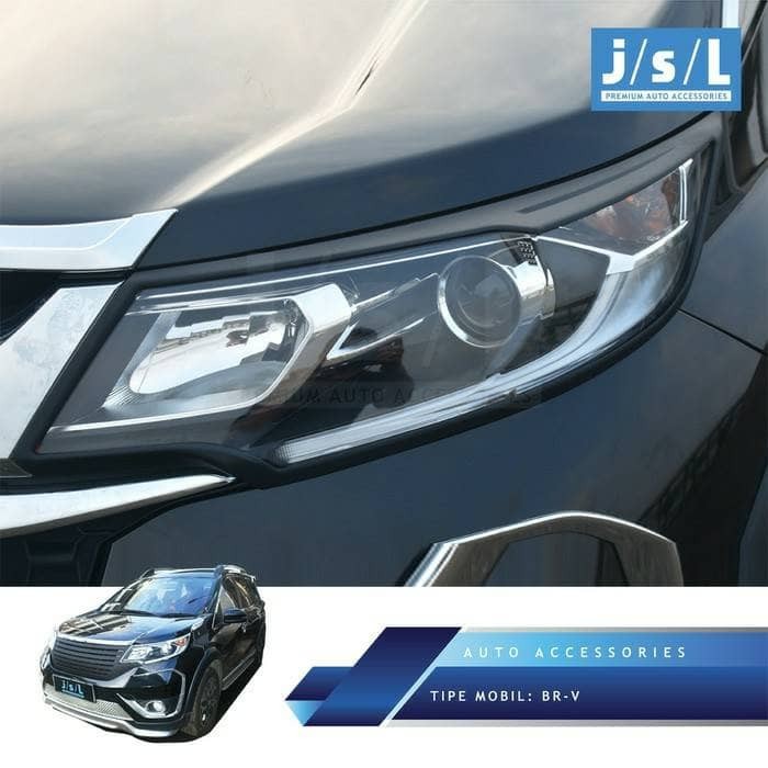 PAKET GARNISH GARNIS LIST LAMPU DEPAN + BELAKANG HITAM DOP BLACK BRV