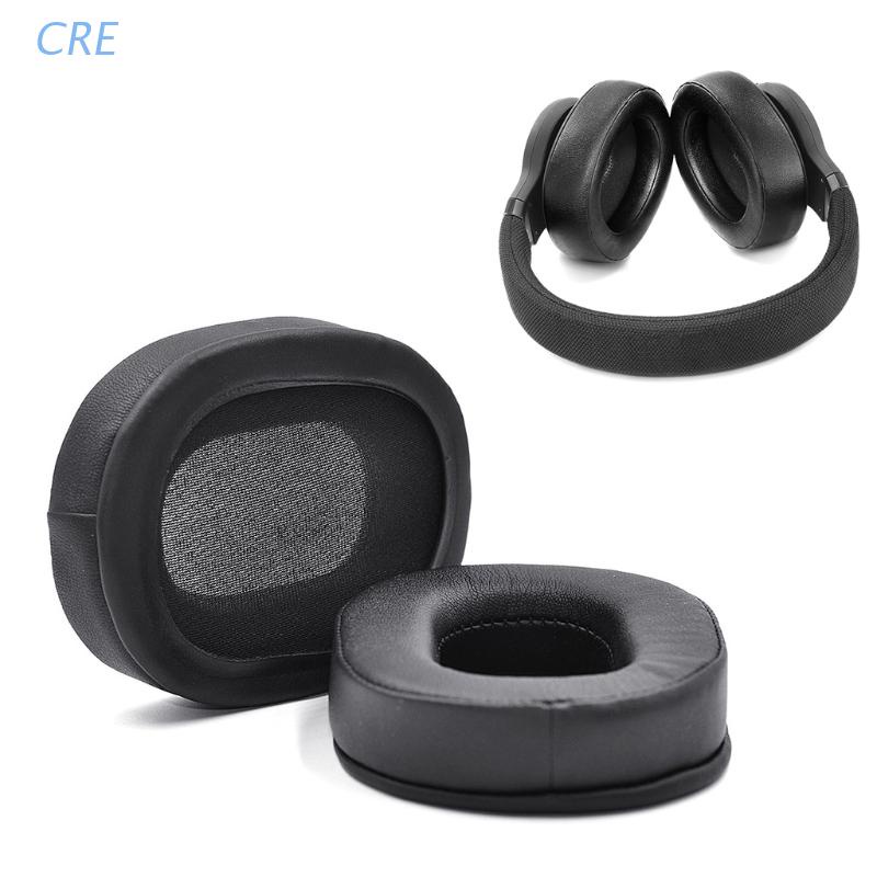 Cre 2pcs Busa Headphone Pengganti Bahan Kulit PU Untuk J-bl E65btnc