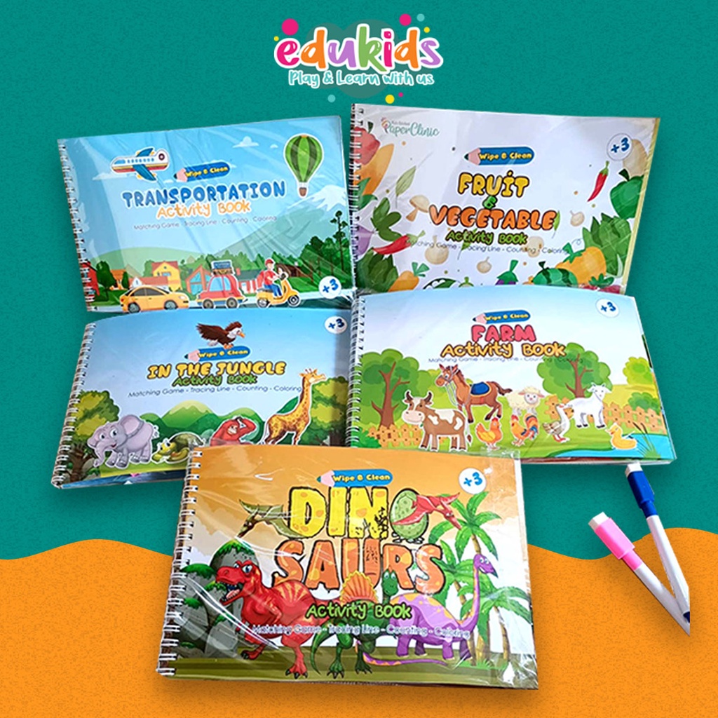 Busy Book Anak 3 Tahun Mainan Edukasi Wipe Clean