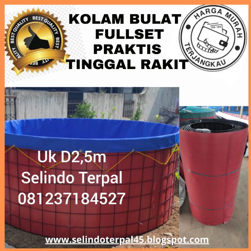 Jual Kolam Terpal Diameter Meter Fullset Kolam Bioflok Terpal Orchid Kolam Bulat