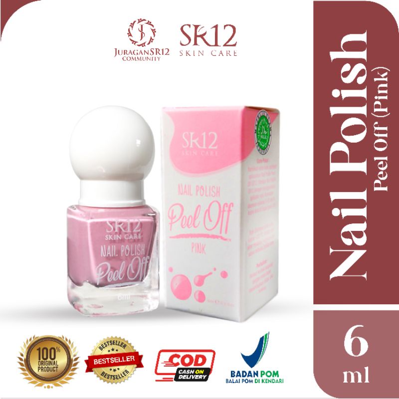 KUTEK SR12 HALAL / NAIL POLISH PEEL OFF / KUTEK KELUPAS WATER BASED NON ALKOHOL / CAT KUKU BPOM