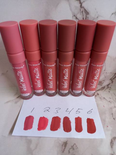 PROMO H/BOX LIP GLOSS VELVET MATE KISS BEAUTY WARNA NUDE | CHOCOLATE MATTE