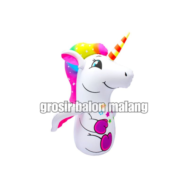 balon tiup tiupan pvc mainan boneka kuda unicorn DUDUK 60cm