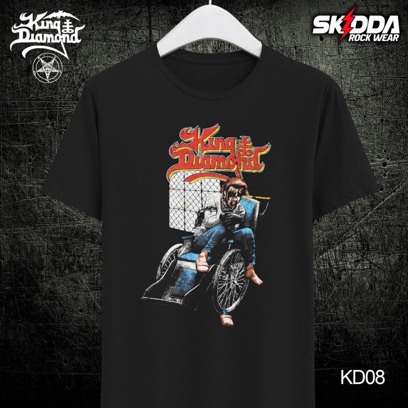 T Shirt Kaos Band Metal KING DIAMOND - KD08 - Ptemium Black NSA