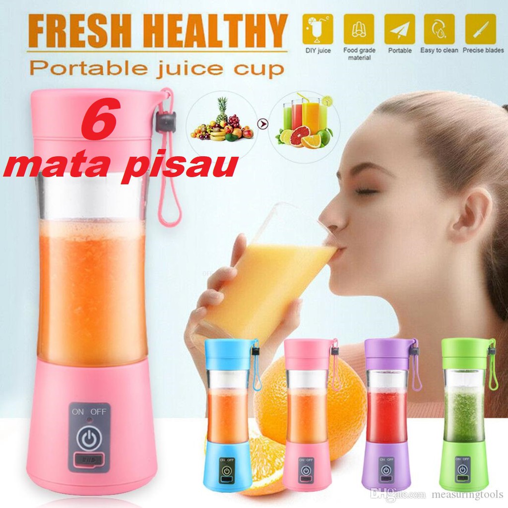 Portable Blender dengan 6 Mata Pisau/juicer portable