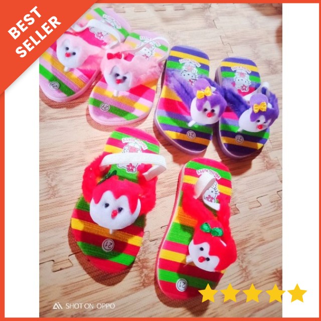 [1-3 TAHUN] Sandal Jepit Anak Perempuan Pelangi Sendal anak cewe / SANDAL BABY KIDS BONEKA / SANDAL PREWALKER BAYI BONEKA