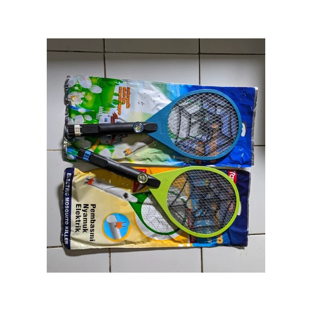 [✅COD] Raket anti nyamuk pembasmi serangga portable listrik elektrik setrum premium 5000W with lampu