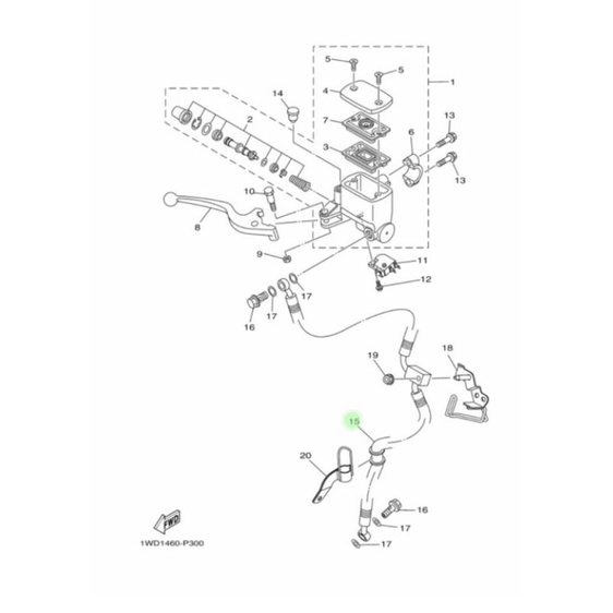 HOSE BRAKE SELANG REM R25 ASLI ORI YAMAHA 1WD F5872 00