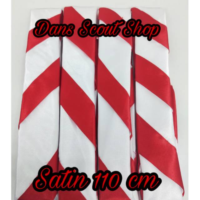 Kacu pramuka satin 110cm Kacu Pramuka Putra dan Putri Kacu Pramuka Bahan Satin Kacu Merah Putih