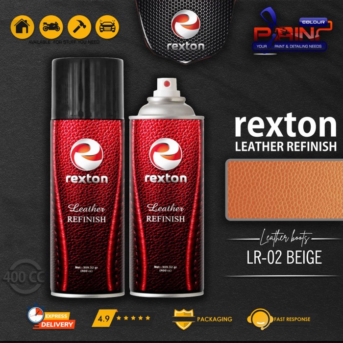 Cat Semprot REXTON Leather Refinish 400cc Cat Kulit - Beige LR 02