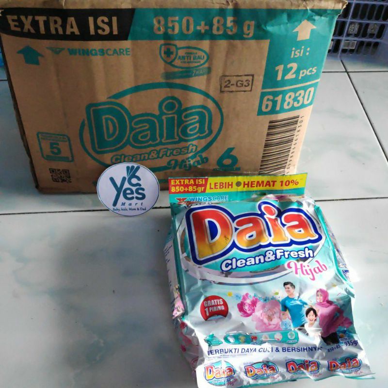 COD Daia Detergen bubuk 850 g Deterjen + Softener Violet Putih Pink loundry laundry londry Cuci Baju pakaian Clean &amp; Fresh Hijab