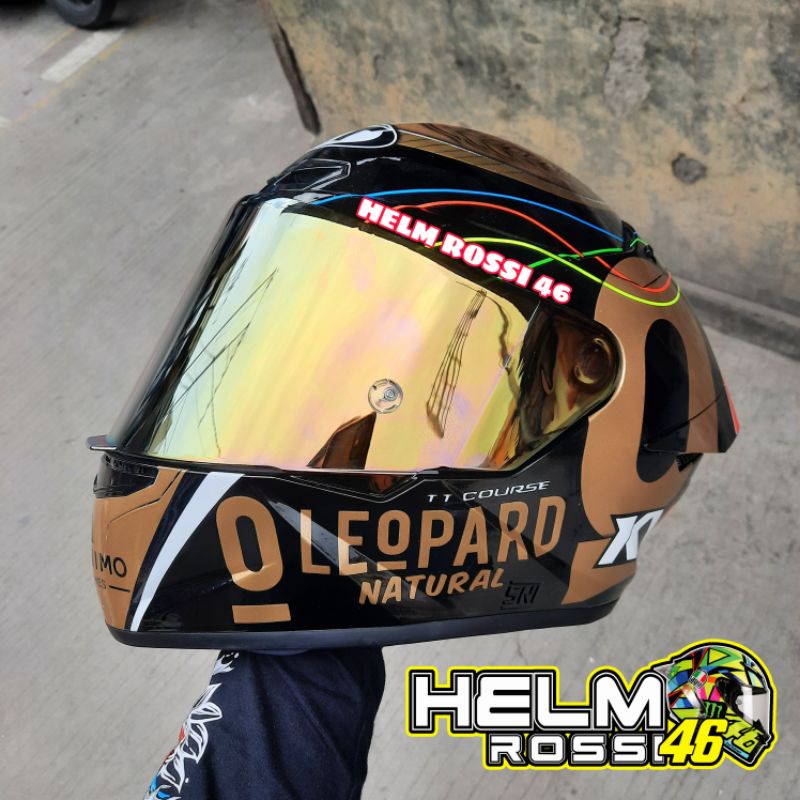 Kaca Visor Helm KYT TT COURSE Iridium Blue Red Silver Gold Darksmoke Smoke Hitam Bening