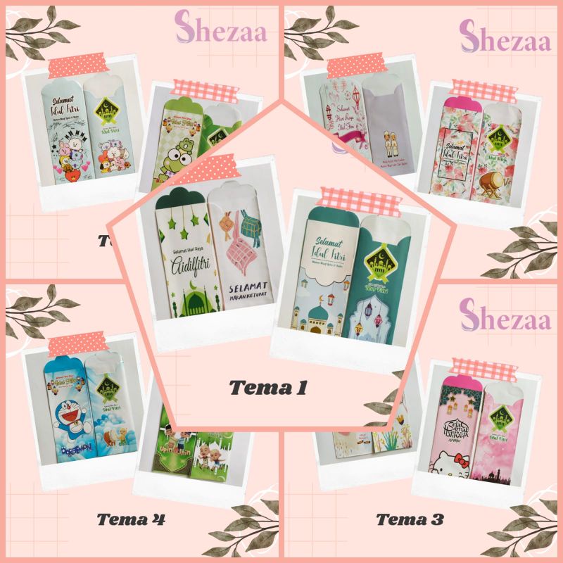 10PCS AMPLOP LEBARAN KARAKTER PANJANG ANGPAU BTS9