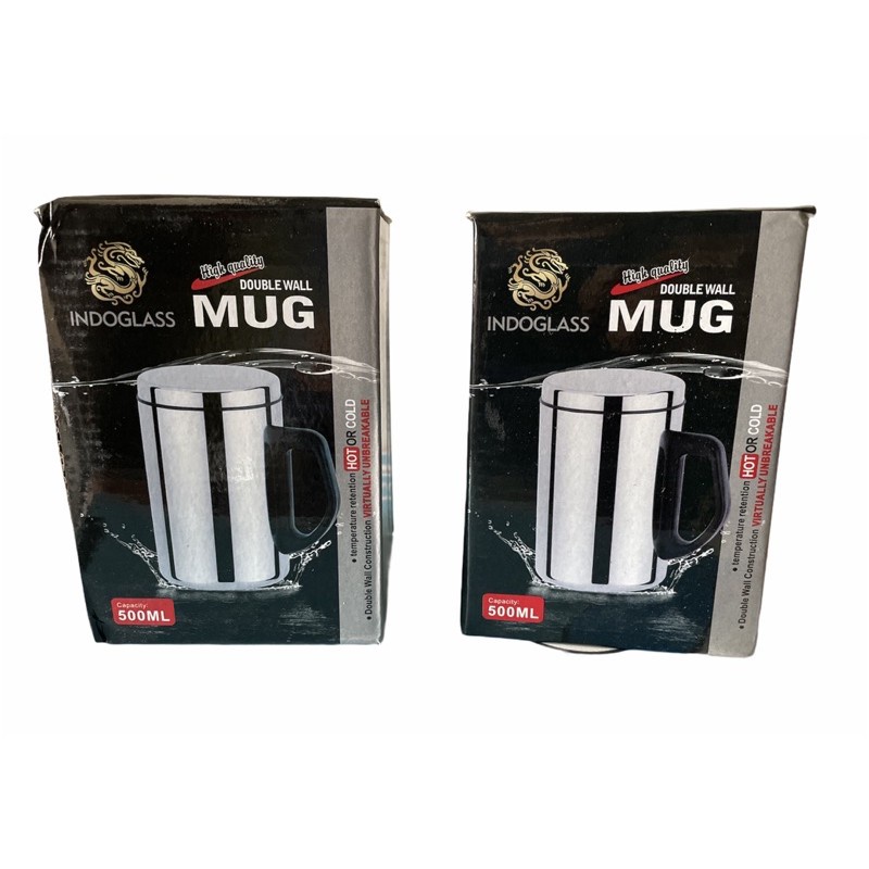 [DEASHOP] MUG STAINLESS STEEL CANGKIR GELAS MINUM THERMOS AIR PANAS DINGIN 500 ML