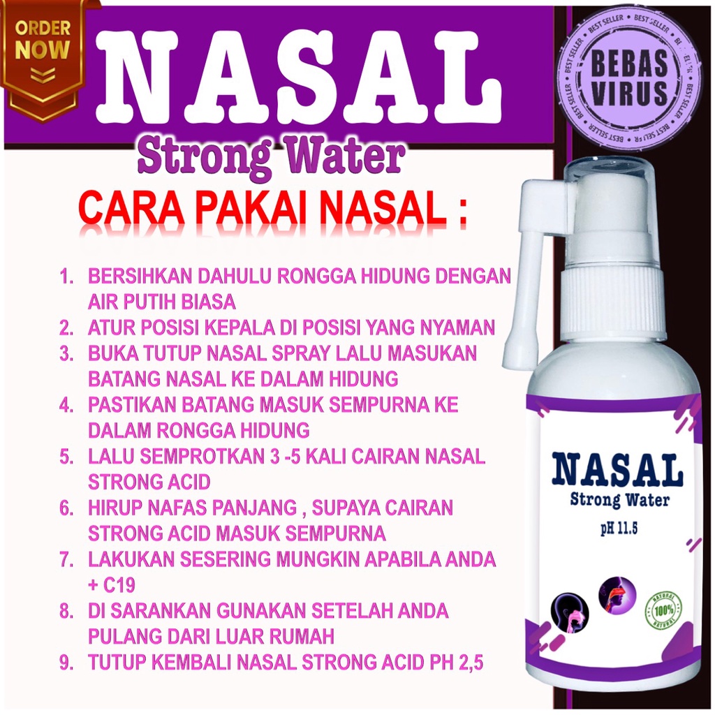 Nasal Spray Semprot Hidung Dewasa Anak Balita Untuk Anosmia Flu Pilek Anti Virus Bakteri