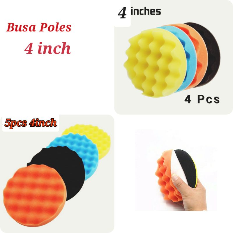 Busa Poles 4 inch 4pcs wax compound polish