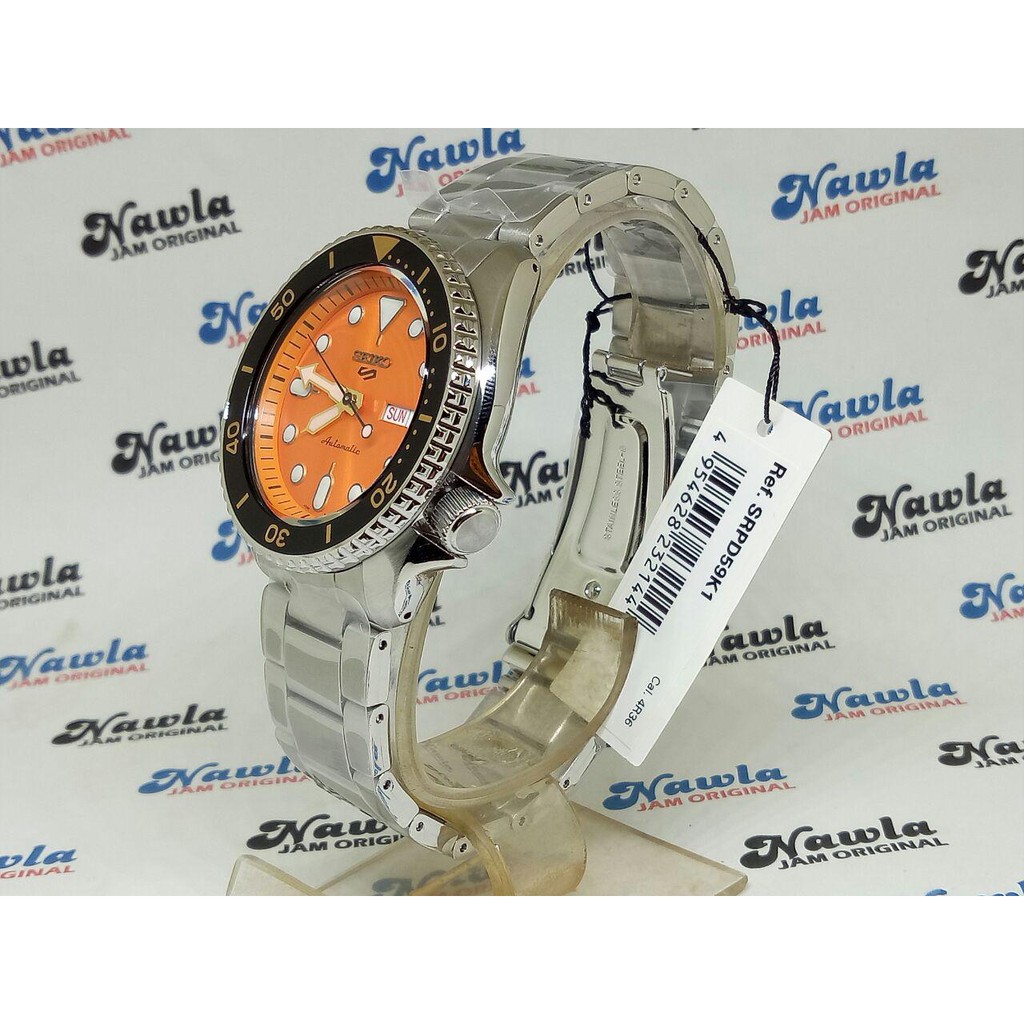 Seiko 5 Sports SRPD59K1 Automatic Orange - Jam Tangan Pria SRPD59