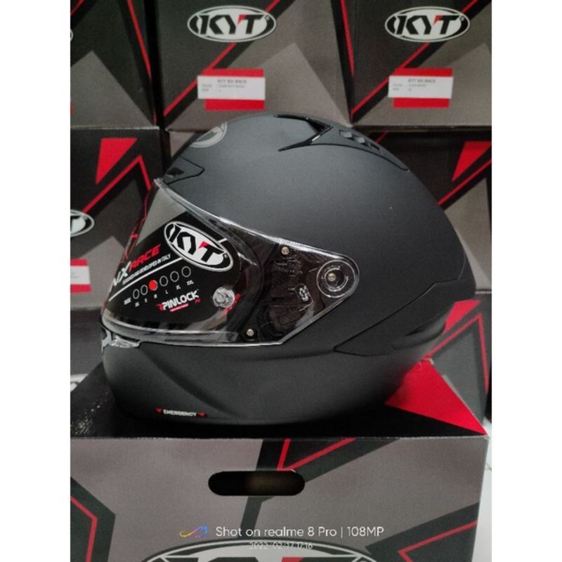 Helm KYT NX Race Black Doff / NX Race Hitam Doff / Produk Original KYT