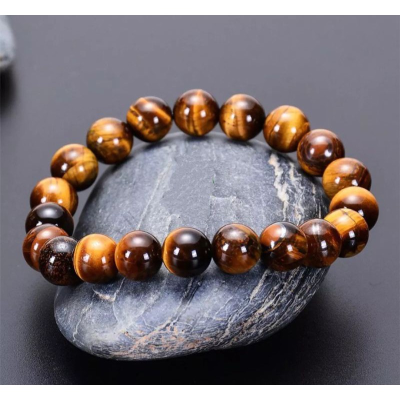 GELANG BATU AKIK TIGER EYE NATURAL