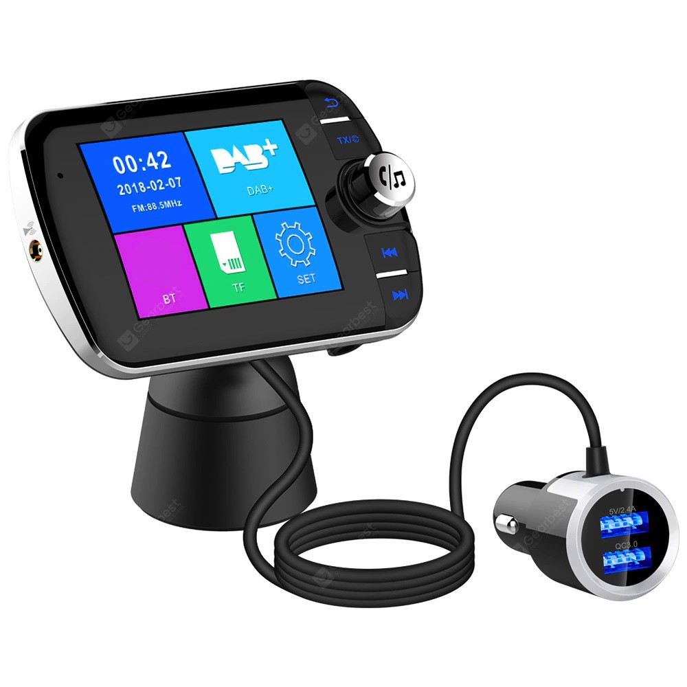 DAB004 - Digital Audio Broadcasting wth FM Transmitter and Car Charger - DAB+ &amp; USB Car Charger