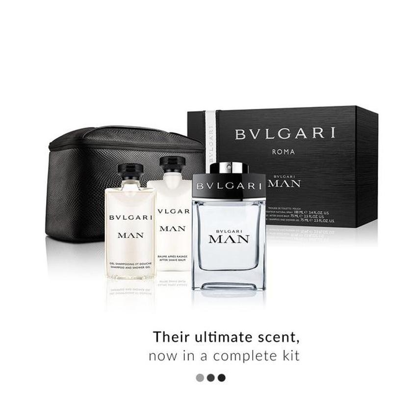 Parfum Original  gift set Asli Counter Bvlgari white in man  Gift Set Man 100persen Asli