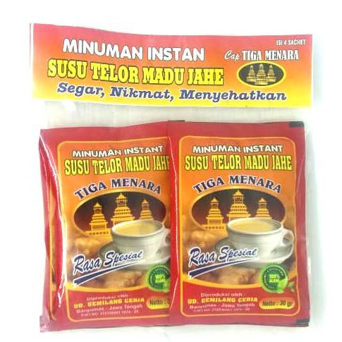 Minuman Instan Susu Telur Madu Jahe Stmj Cap Tiga Menara 4 Sachet Indonesia