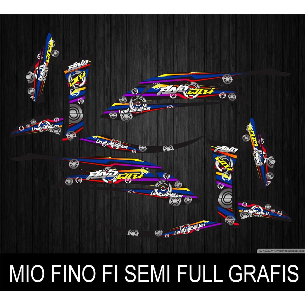 STIKER STRIPING MOTOR MIO FINO FI SEMI FULL BODY GRAFIS
