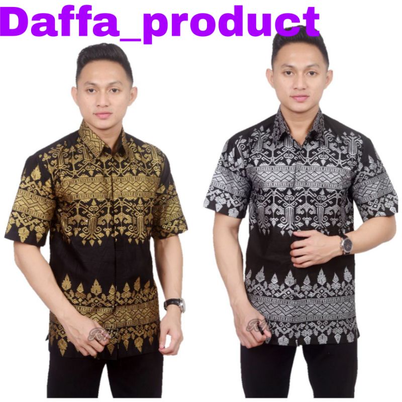 new exclusif hem batik kantoran modern kombinasi kemeja casual masakini