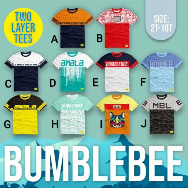 Kaos anak bumbleebee two layer tees / kaos anak bumbleebee dua layer