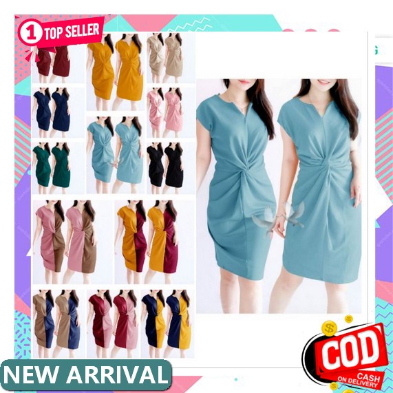 Edisi Imlek Dress Katun Bangau Dress Merah Baju Natal Ke Gereja Midi Dress 904255 Asd Dres Weiwei Dr