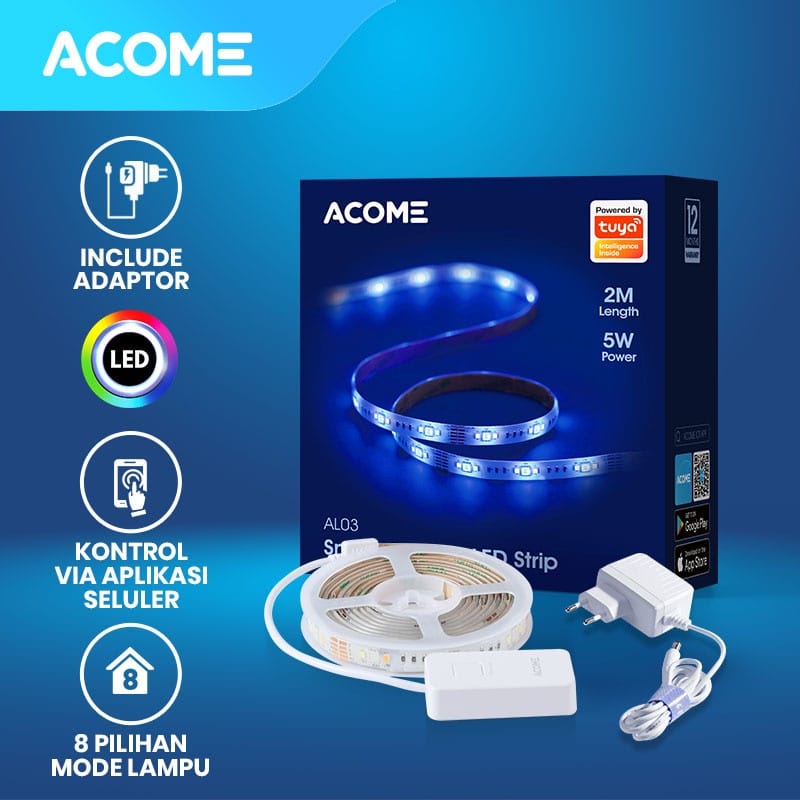 ACOME AL03 Lampu Smart Wifi LED 2M RGB WW CW