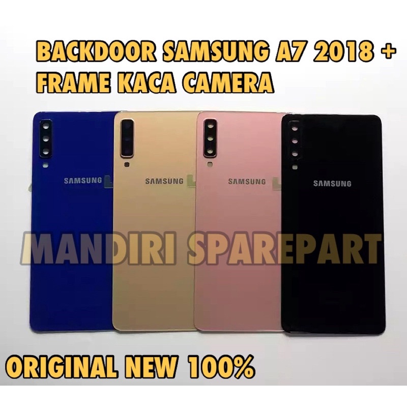 Backdoor Samsung A7 2018 + Kaca Camera New Backdoor tutup belakang samsung A7 2018