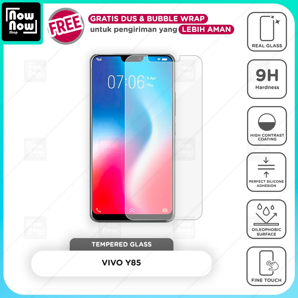 Tempered Glass Anti Gores VIVO Y85 Screen Guard Protector 9H Kaca Temperglass