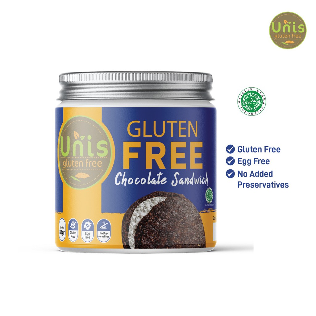 

CHOCO SANDWICH COOKIES (GLUTEN FREE, EGG FREE) JAR 88 GRAM