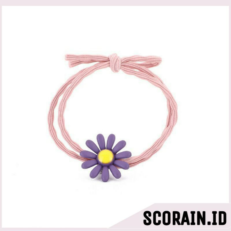 [SUNFLOWER KARET GELANG] IKAT RAMBUT POLOS WARNA RINGAN BUNGA MATAHARI | KARET RAMBUT KARET GELANG DESIGN BUNGA MATAHARI MURAH LUCU KEKINIAN