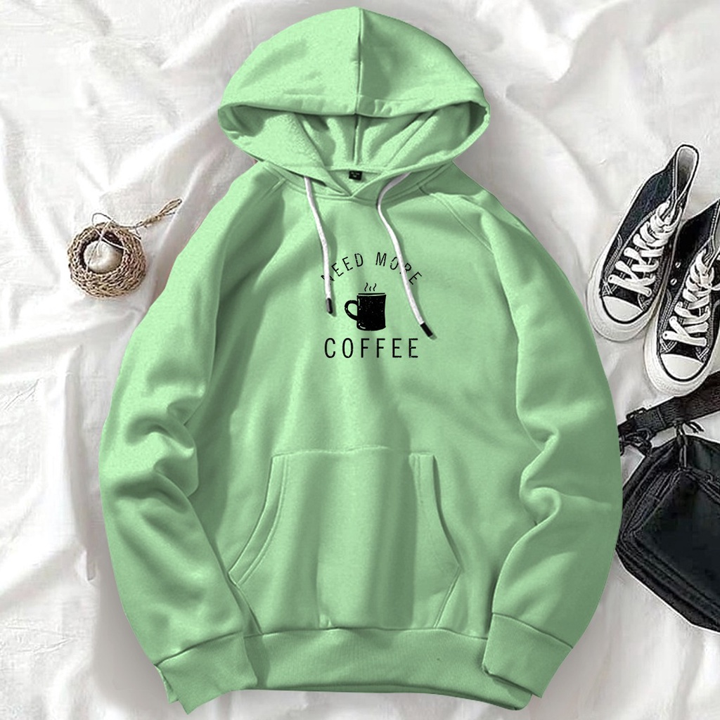 HOODIE UNISEX NEED MORE A CUP OF COFFEE / HOODIE UNISEX