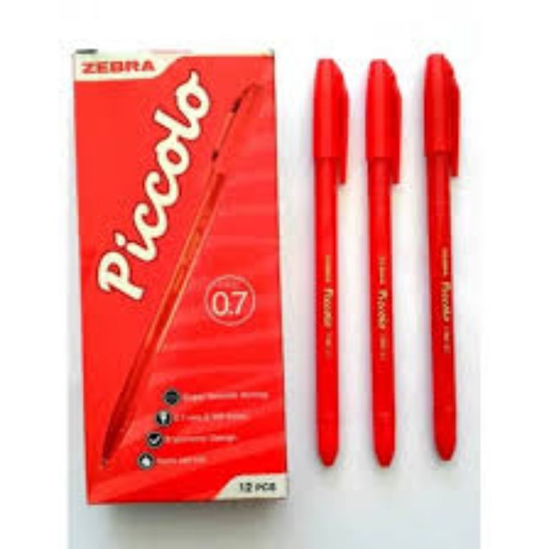 

Pulpen Zebra Piccolo 0.7mm Merah