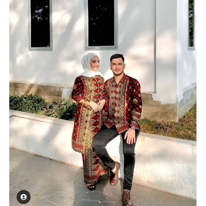 set Couple Songket kurung u palembang-lasem palembang