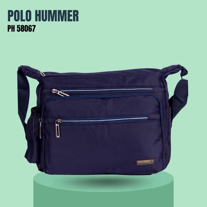 Terlaris Tas Selempang Pria Ukuran Besar - Slingbag Import POLO HUMMER - Biru