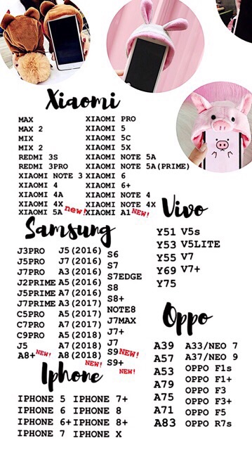 Rabbit Hatcase iPhone Oppo Vivo Xiaomi Samsung J5 J3 J7 2016 2017 A5 A7 A3 pro V15 M20 F11 F7 F9 v11