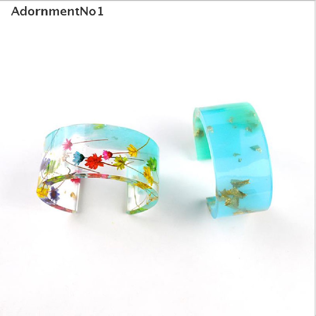 (AdornmentNo1) Cetakan Resin Bentuk Bunga Bahan Silikon Untuk Membuat Perhiasan Gelang DIY