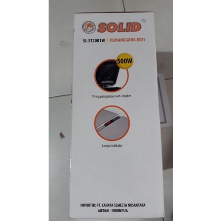 SOLID TOASTER PEMANGGANG ROTI BAKAR SANDWICH SL-ST 2001W