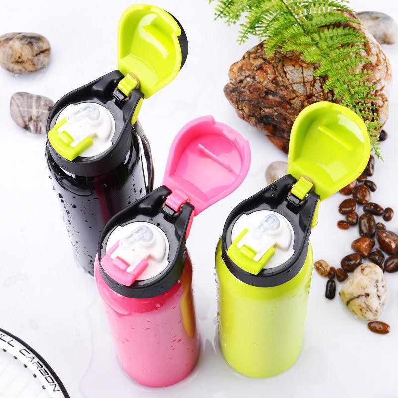 BTD BOTOL MINUM SEPEDA THERMOS BICYCLE KETTLE DRINK BOTTLE STAINLESS STEEL 500ML A1A096 SIL Grab