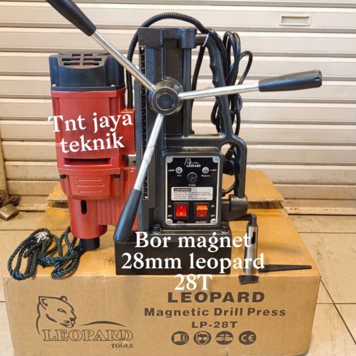 MESIN BOR MAGNET 28MM LEOPARD / MAGNETIC DRILL LEOPARD 28 MM /  LEOPARD LP-28T BOR MAGNET