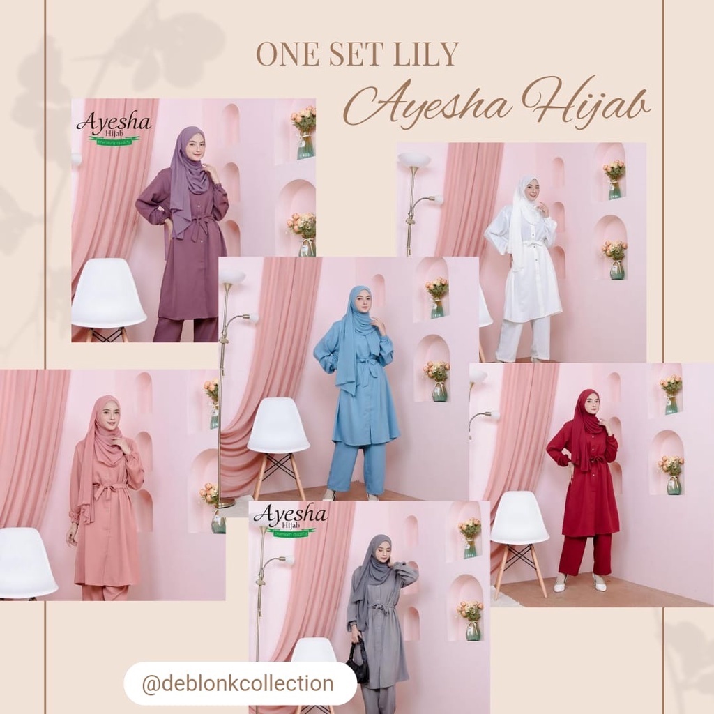 One set Lily dari Ayesha Hijab