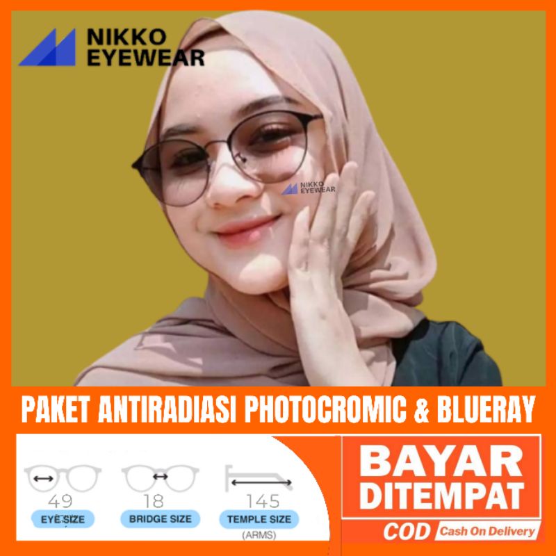 Paket Kacamata 16034 Lensa Photochromic