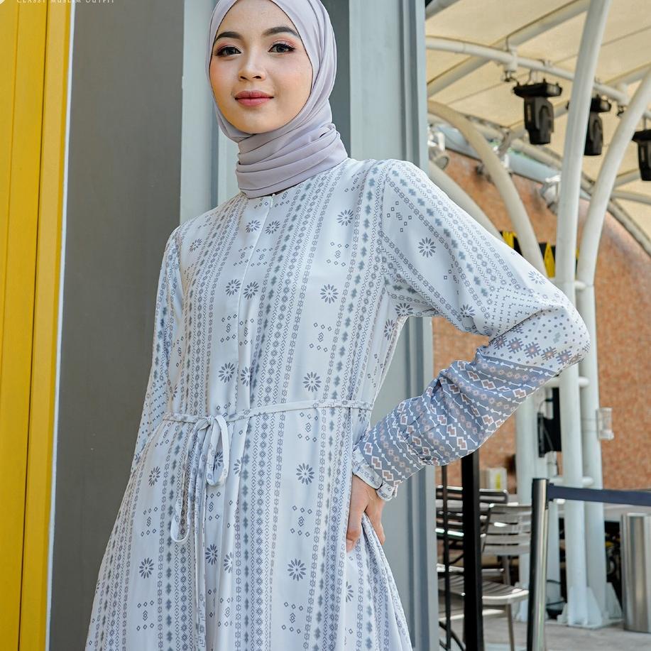 Terlaris Nobby Merlyn Dress Full Print Casual Busui Friendly