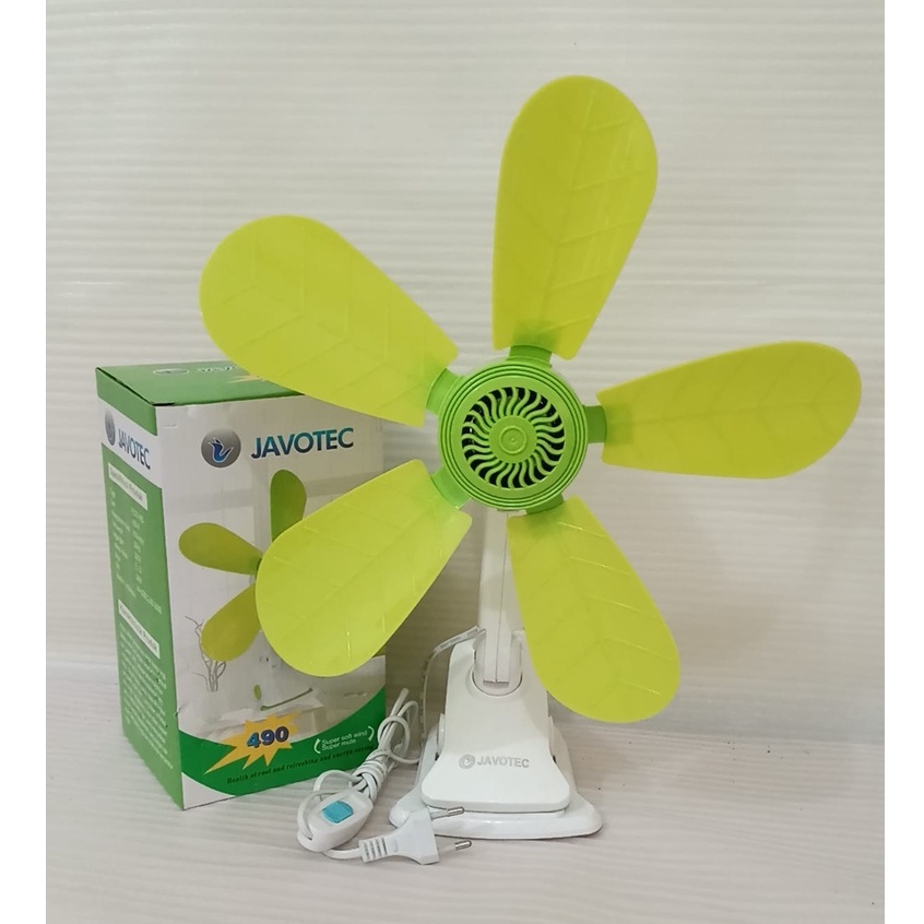 Kipas Mini/Fan Jepit-Dinding-Duduk Javotec 5-Baling FC01-490 (24W)