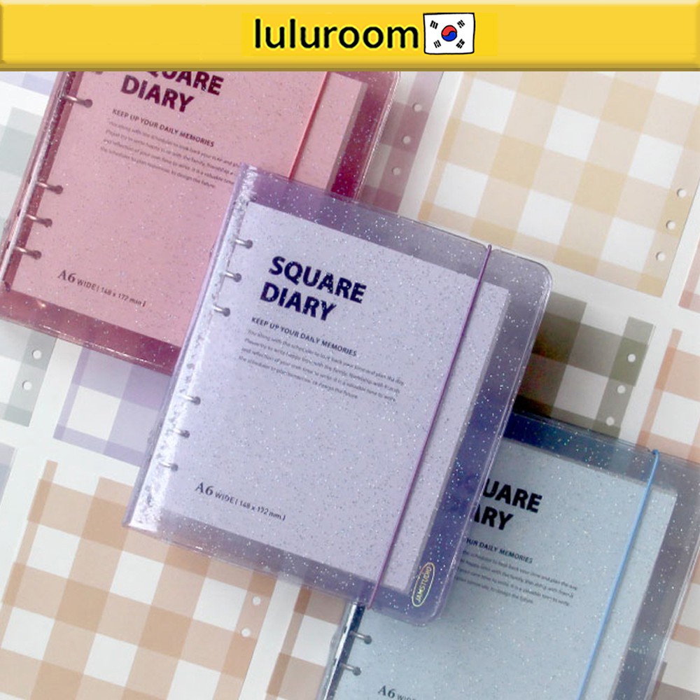 [Jamstudio] Square Diary A6 Wide Journalling Grid Note Binder