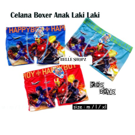 CELANA DALAM BOXER ANAK COWOK HAPPY BOY / CD BOXER ANAK LAKI LAKI